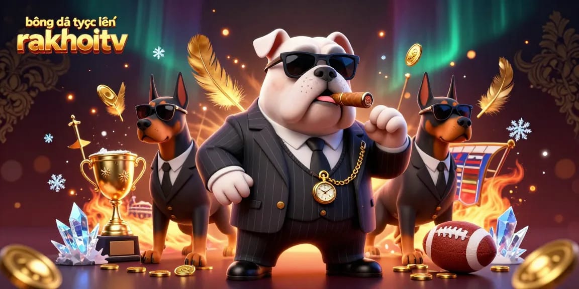 Engage in bóng đá trực tuyến rakhoitv with dynamic betting scenes featuring a bulldog mafia boss and Doberman bodyguards.