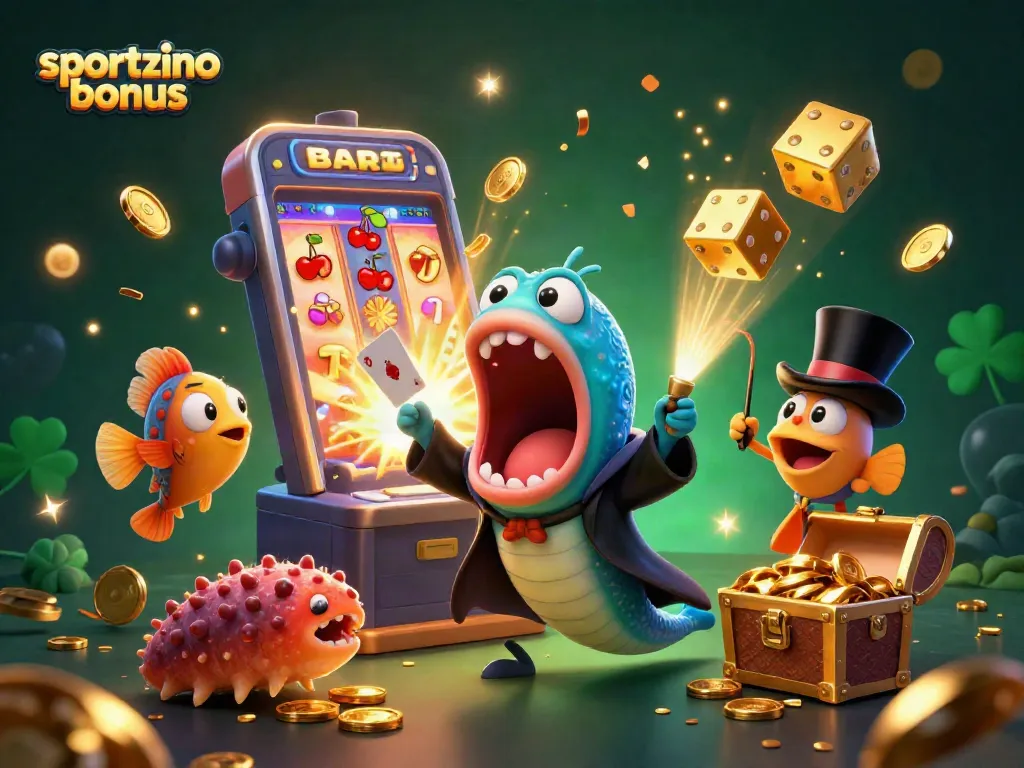 Experience the thrill of the Sportzino bonus with vibrant gaming elements and captivating characters.
