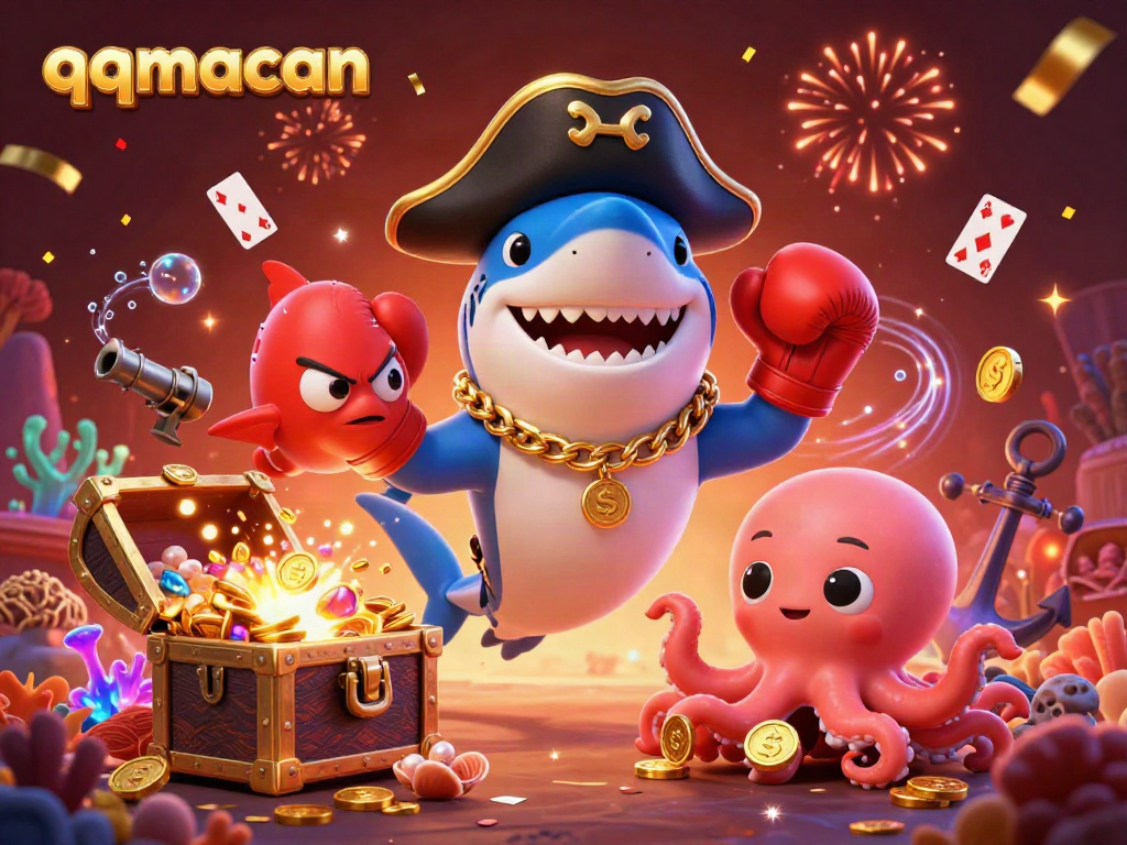 Engage with thrilling gameplay at qqmacan with vibrant underwater characters and casino elements.