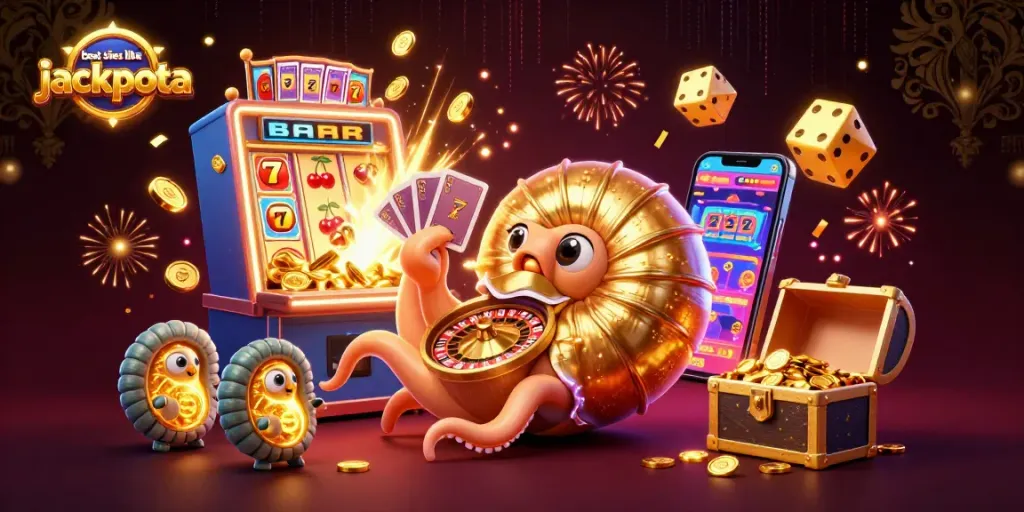 Spin and win at the best sites like Jackpota with a dynamic casino scene showcasing fun gameplay.
