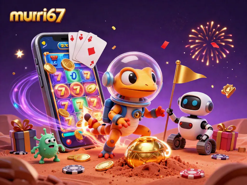 Engage in thrilling gameplay with murai67 at a vibrant Martian casino filled with action and excitement.