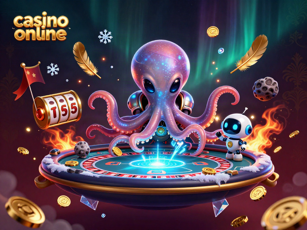 Experience the thrill of casino online with animated alien characters and vibrant gaming elements.