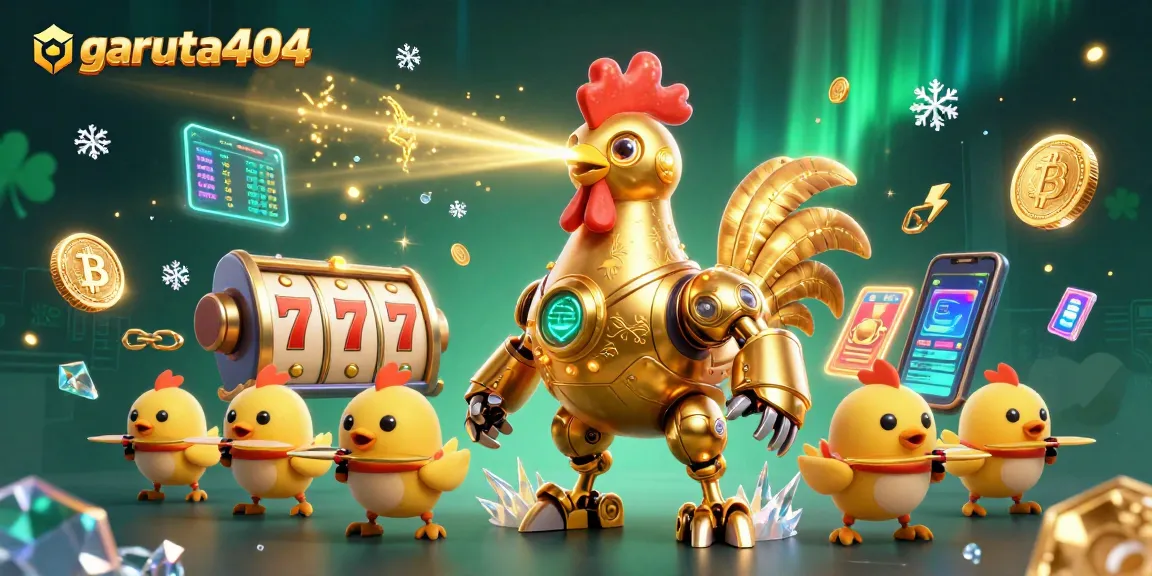 Engage with garuda404's action-packed casino experience featuring vibrant slots and crypto elements.