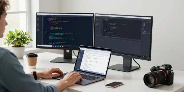 Không gian làm việc phát triển phần mềm, lập trình viên làm việc với mã nguồn n188.