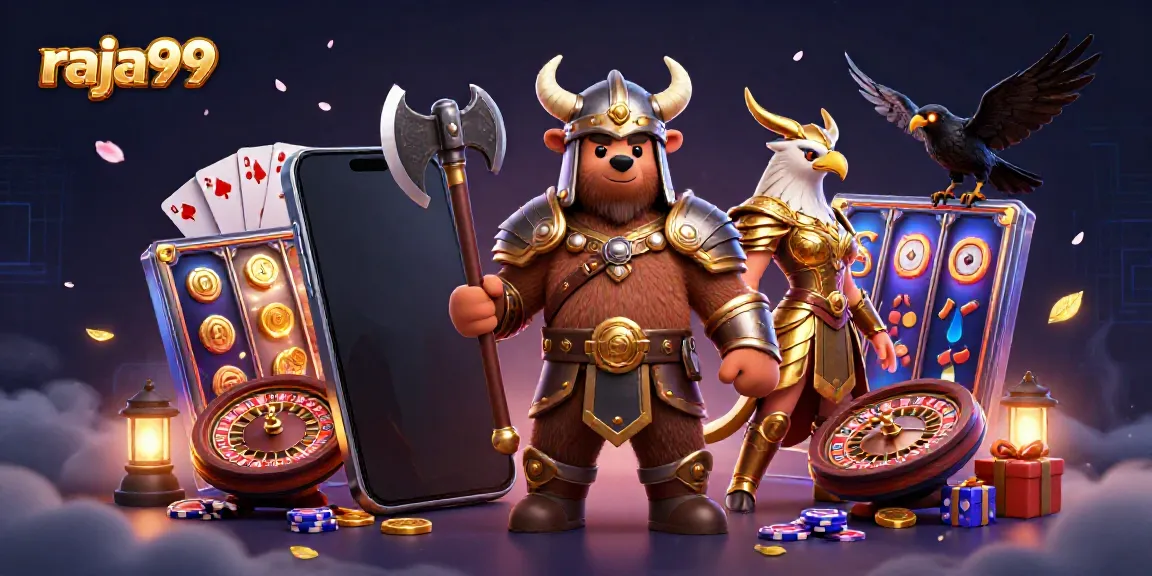 Engage in exciting wins with raja99 featuring vibrant 3D casino elements and characters