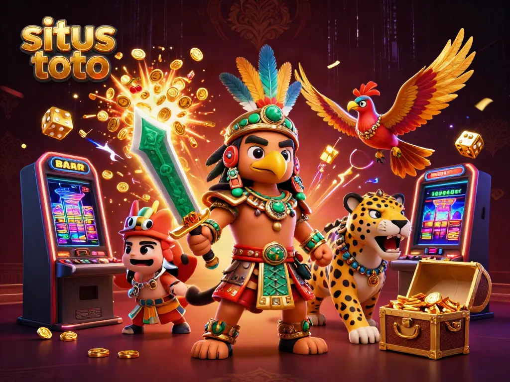Engage with exciting gameplay at situs toto featuring vibrant Aztec warriors and jackpot winning symbols.
