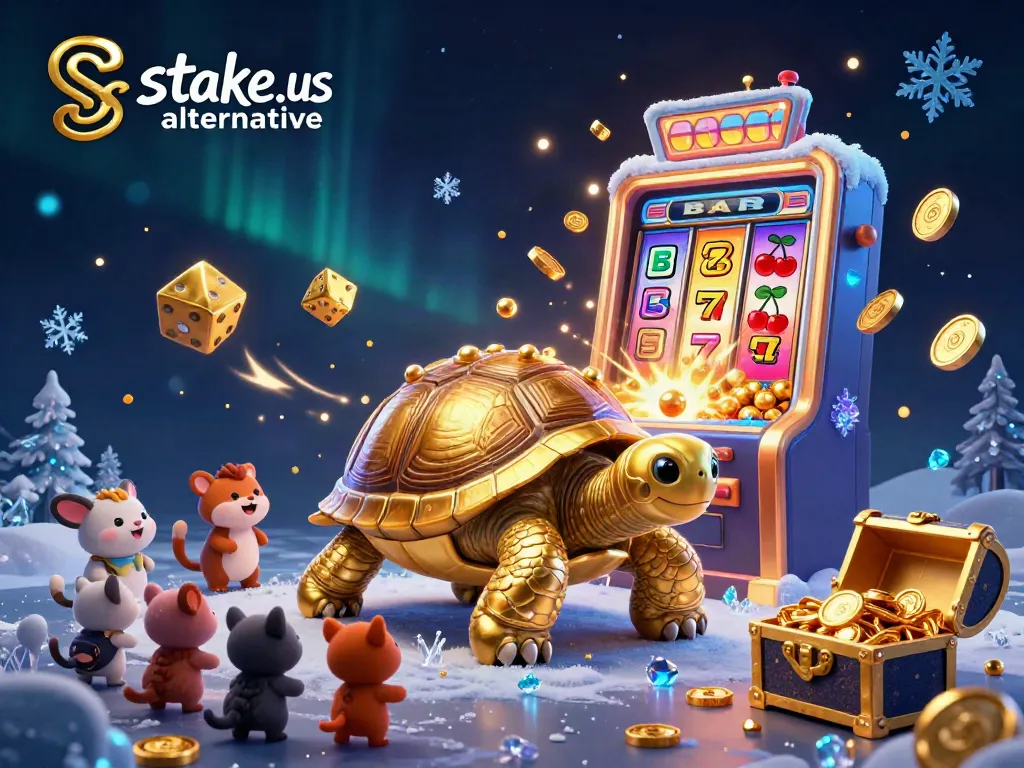 Experience the excitement of stake.us alternative with a lively illustration showcasing dynamic casino action.