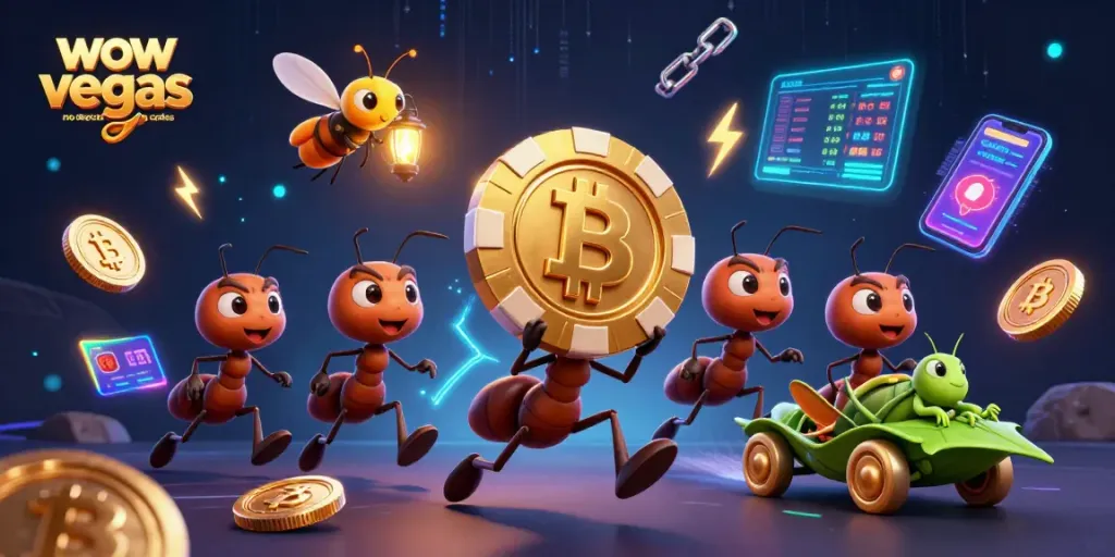 Get to know wow vegas no deposit bonus codes while a cartoon team of ants carries a giant poker chip.
