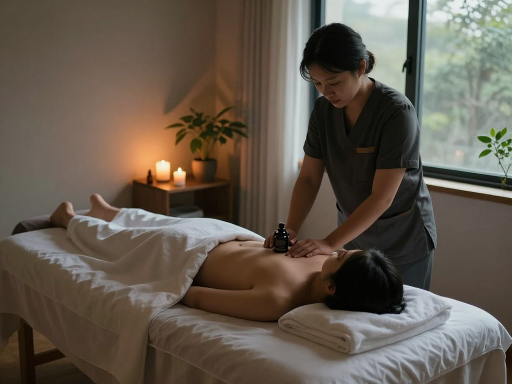 Experience 김포출장마사지 in a tranquil wellness room with soothing ambiance.