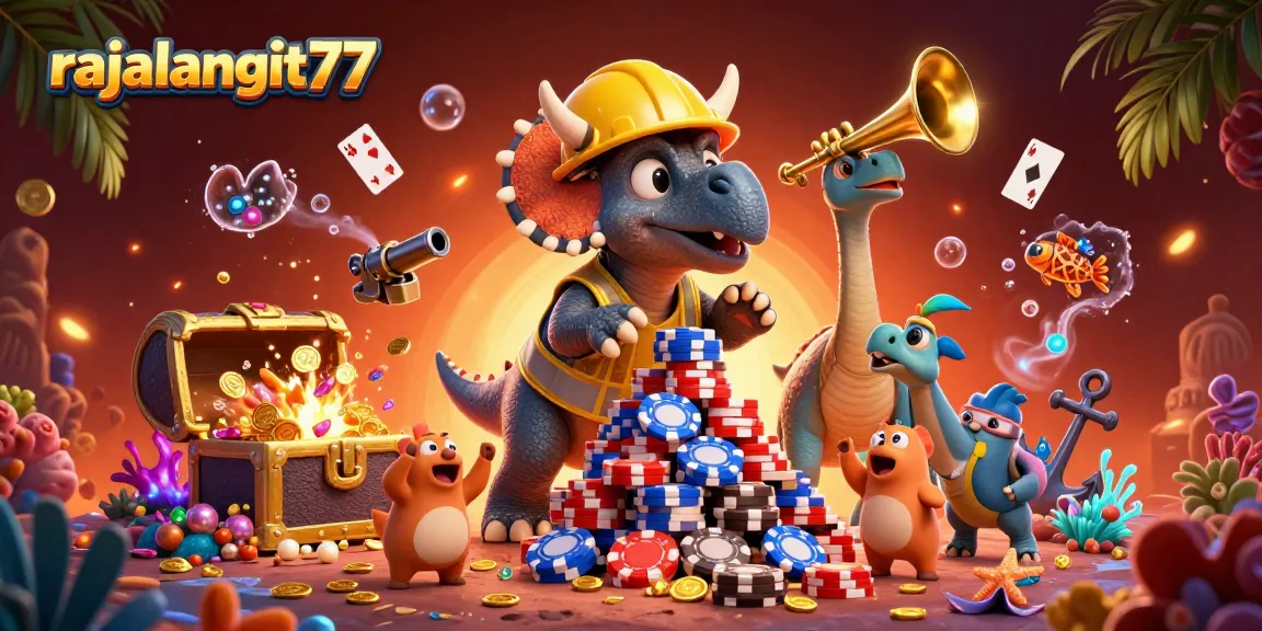 Triceratops dan parasaurolophus merayakan keberuntungan di dunia judi rajalangit77.