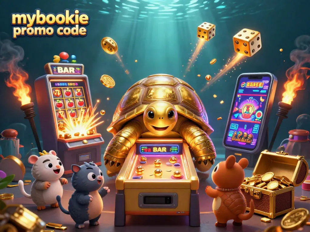 Spin to win with the mybookie promo code; dazzling slot machines and fun characters create excitement.