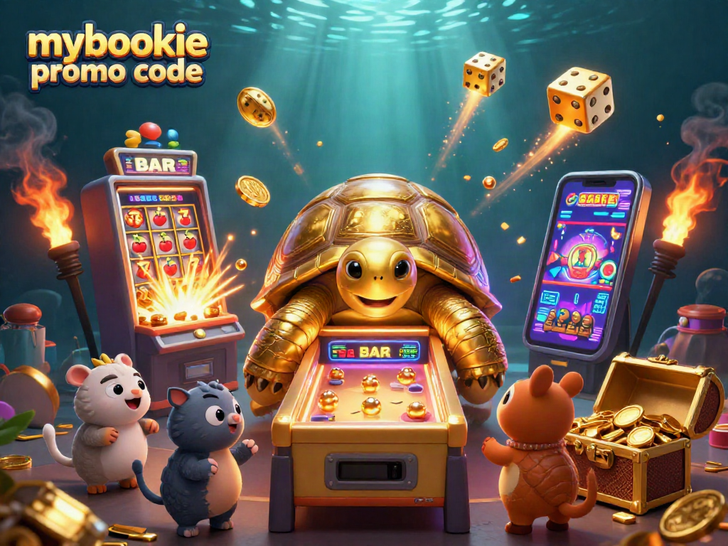 Spin to win with the mybookie promo code; dazzling slot machines and fun characters create excitement.