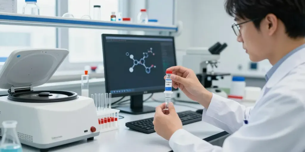 Examining FOXO4-DRI peptide in a modern lab environment.