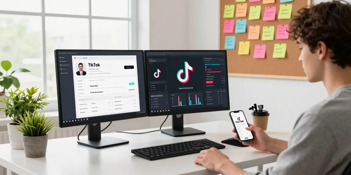 How to buy followers on TikTok through effective social media marketing strategies in a modern workspace.