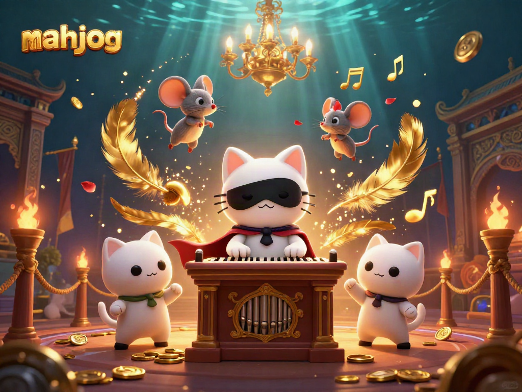 Experience exciting mahjong play with unique casino elements in a vibrant, illustrated scene.