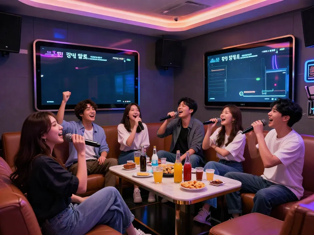 강남 달토 가격에 대한 정보가 담긴 유쾌한 가라오케 분위기