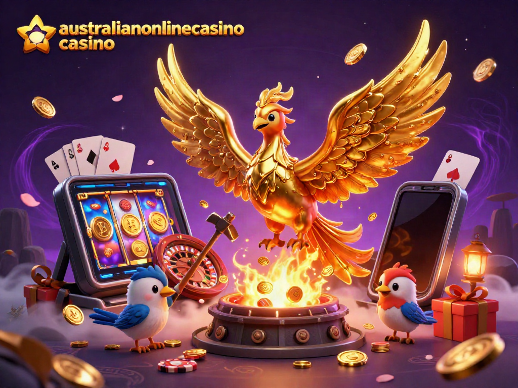 Experience thrills at australianonlinecasino casino with a molten phoenix and dynamic gaming elements.