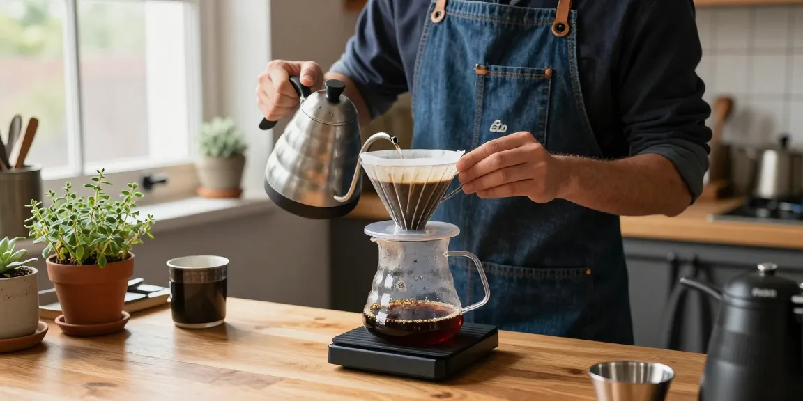 Experience brewing excellence with Ebb reusable filters at www.ebbfilter.com in a cozy kitchen setting.