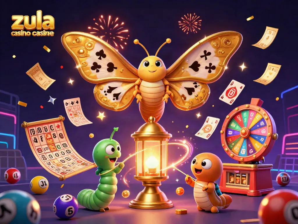 Experience top Zula casino alternatives with vibrant lottery and casino elements in this 3D illustration.