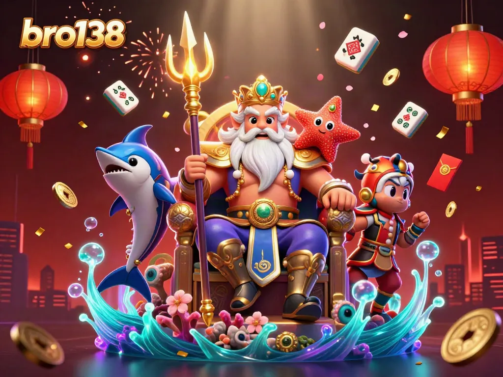 Engage with bro138 for thrilling online gaming experiences in a vibrant digital undersea scene.